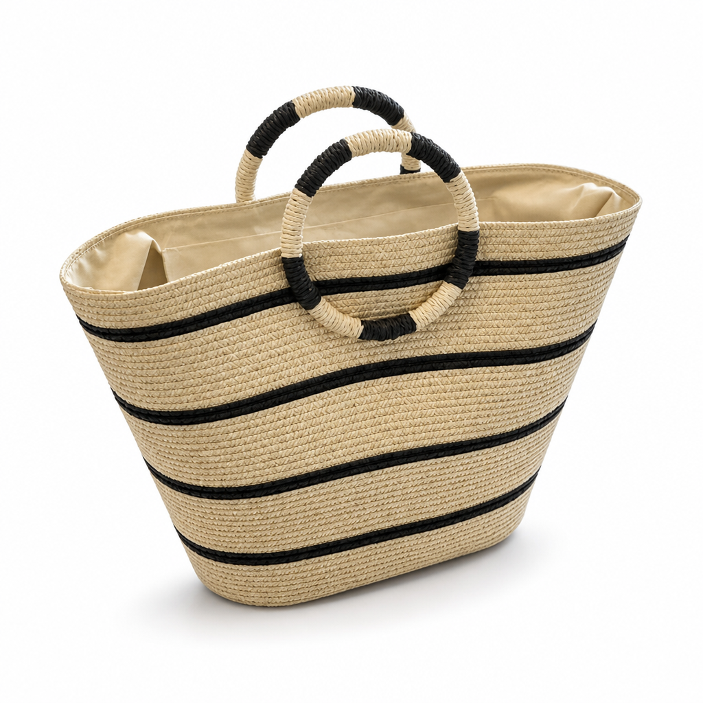 Lightweight & Durable Round Handle Beach Tote