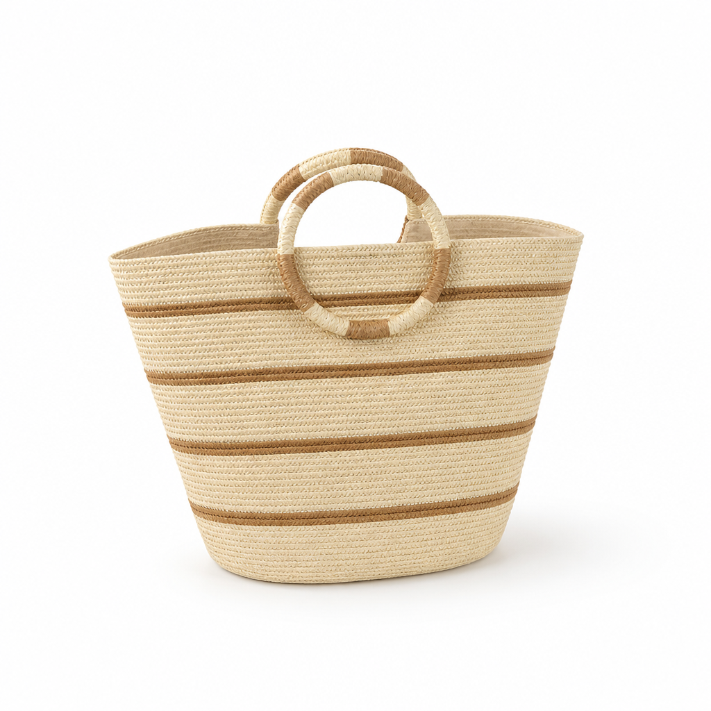 Lightweight & Durable Round Handle Beach Tote