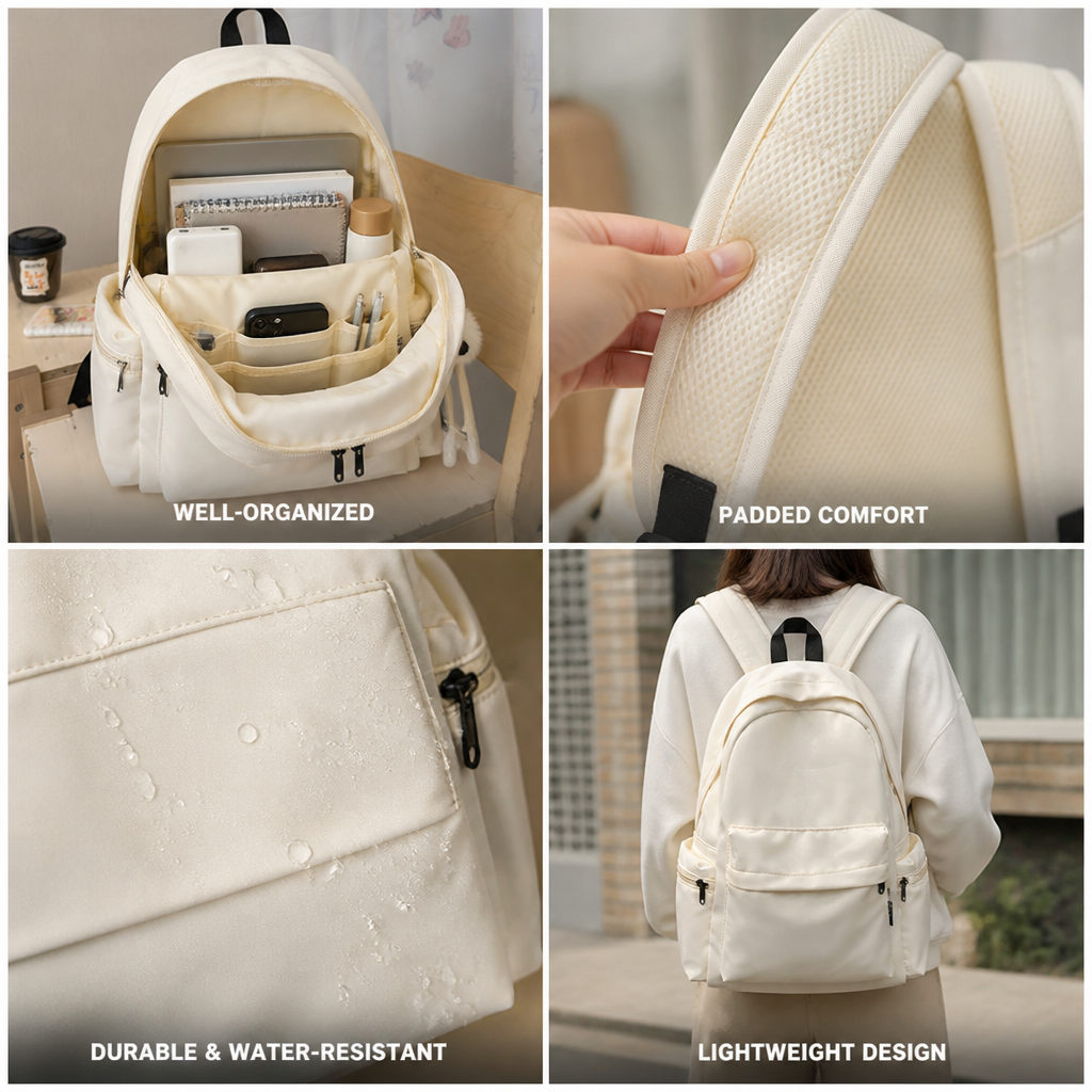 Lightweight Durable School Backpack (Padded Straps)