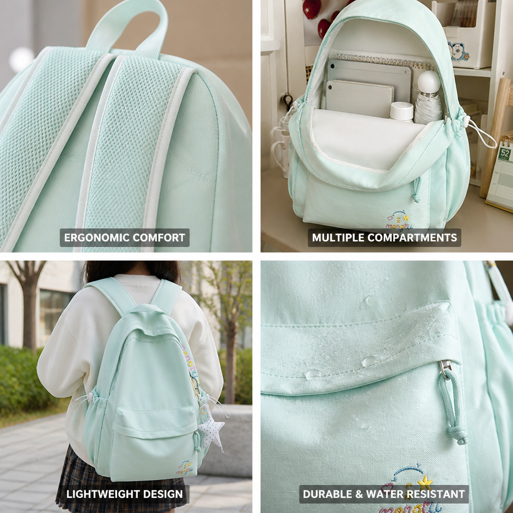Lightweight Ergonomic School Backpack