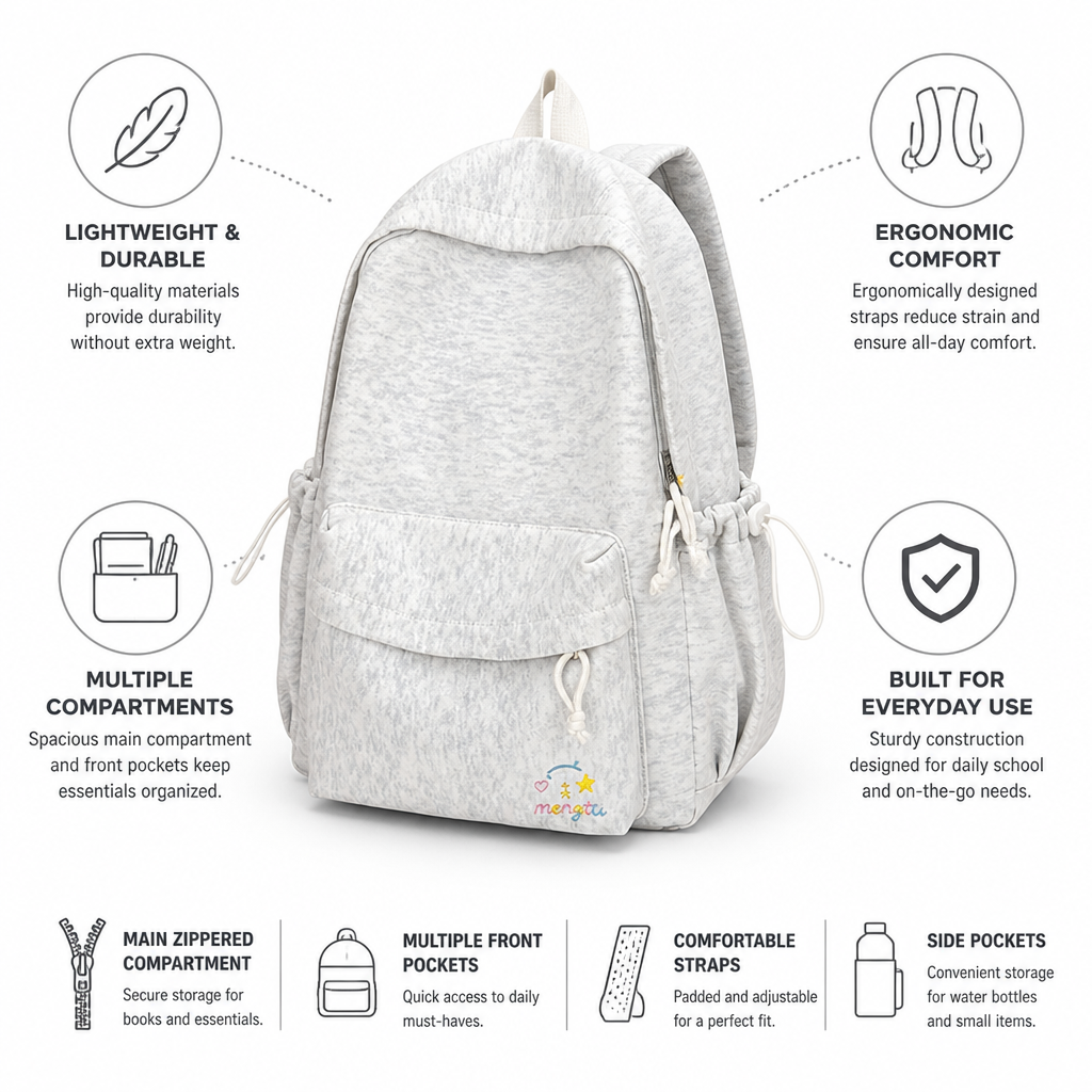 Lightweight Ergonomic School Backpack