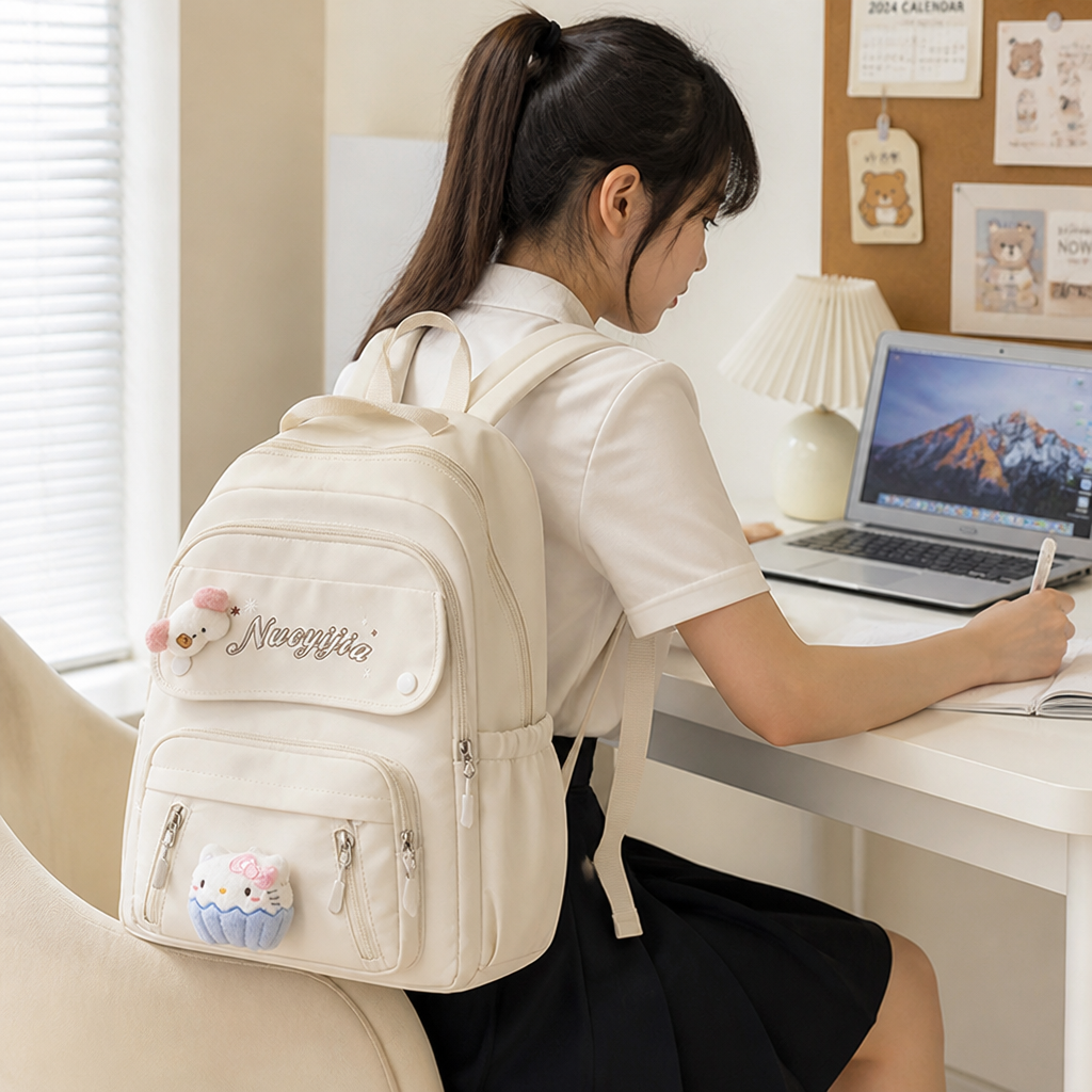 Lightweight Multi-Pocket School Backpack (Laptop Sleeve)