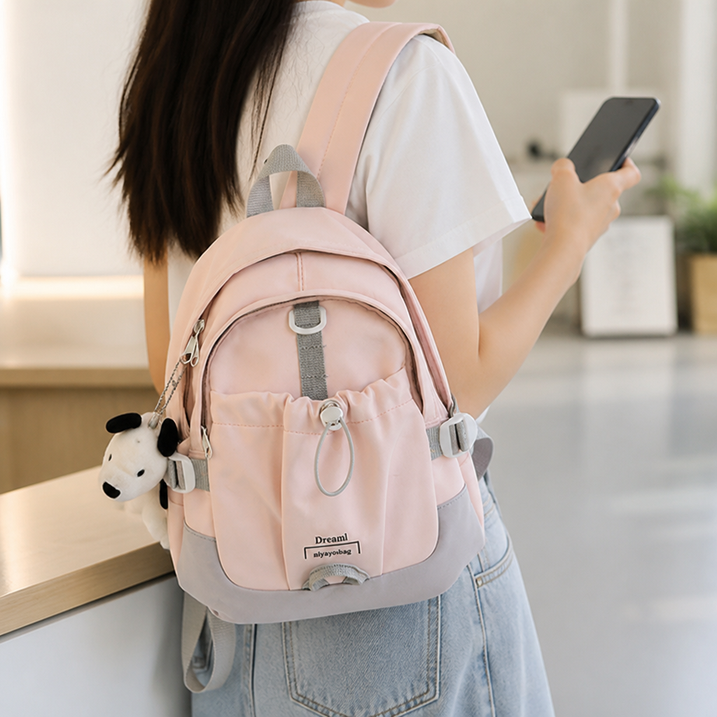 Lightweight Multiple-Pocket Mini Backpack