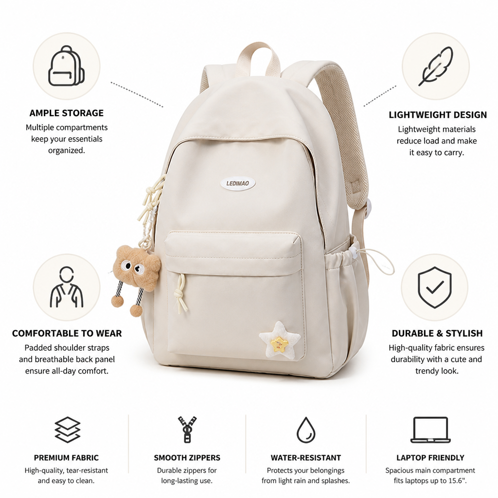 Lightweight Padded Straps School Backpack