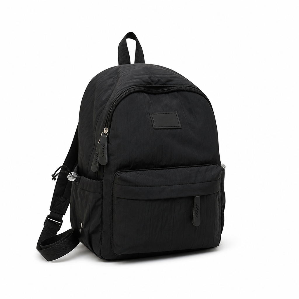 Lightweight Quilted Kids Backpack (Padded Straps & Pom-Pom)