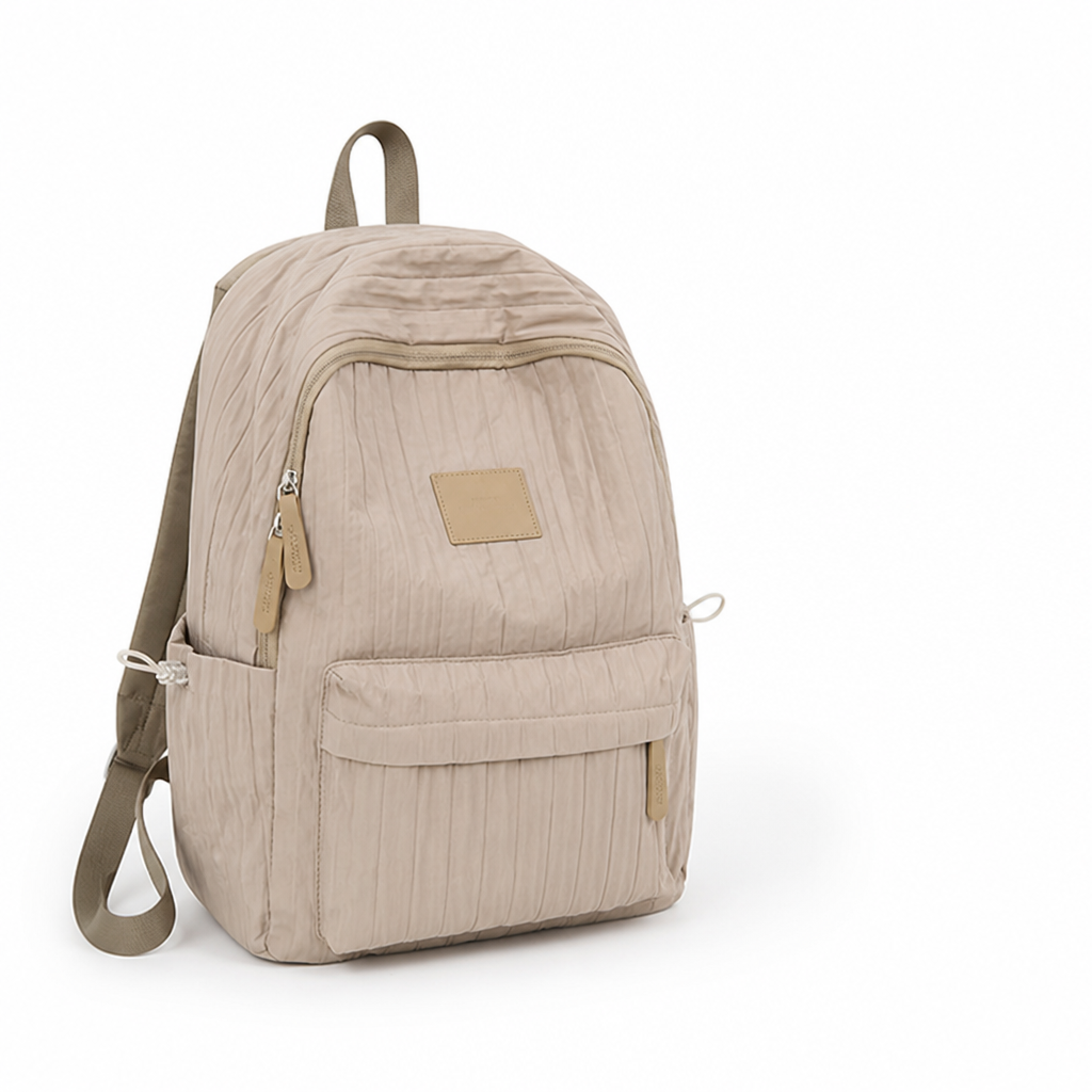 Lightweight Quilted Kids Backpack (Padded Straps & Pom-Pom)