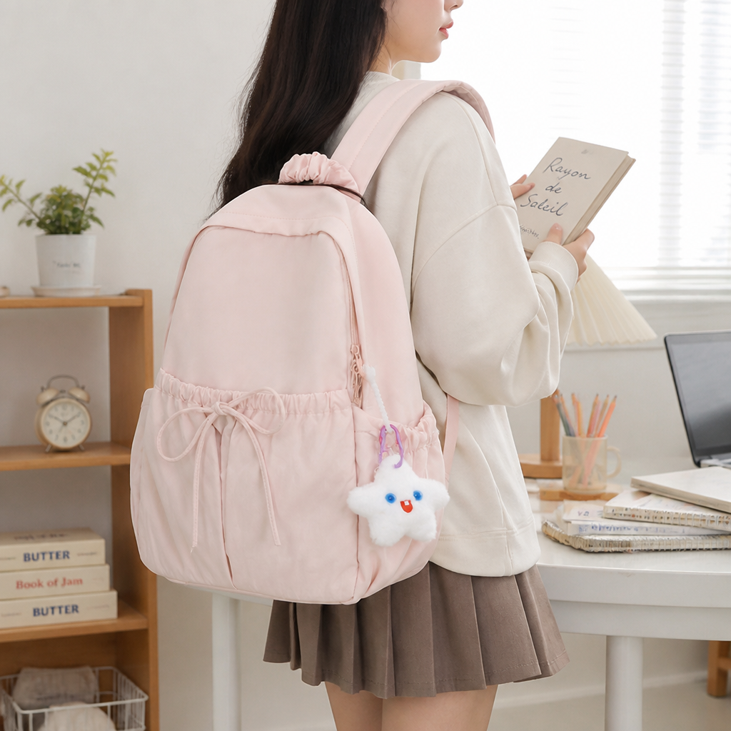 Lightweight Spacious Drawstring School Backpack