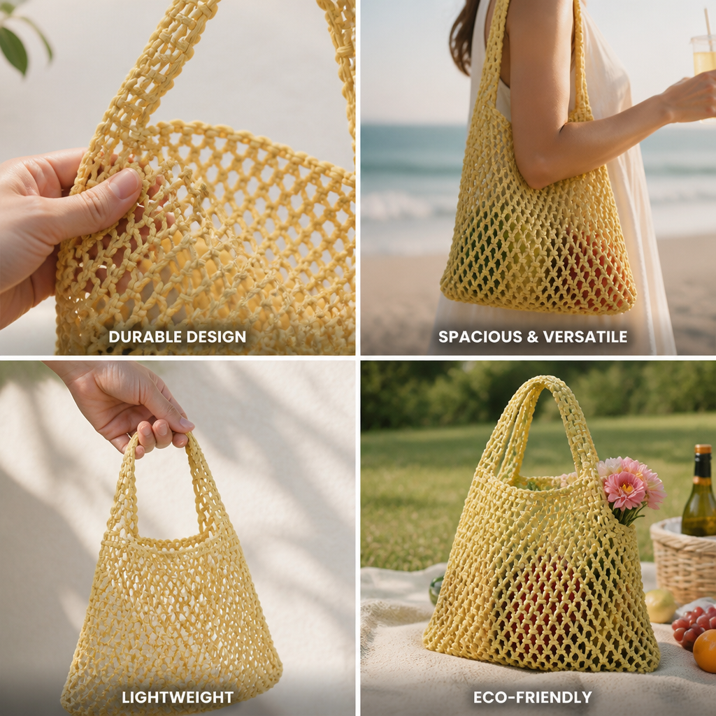 Lightweight Spacious Eco-Friendly Mesh Tote Bag