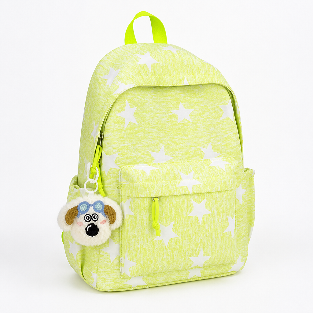 Lightweight Star-Print School Backpack (Multiple Pockets)
