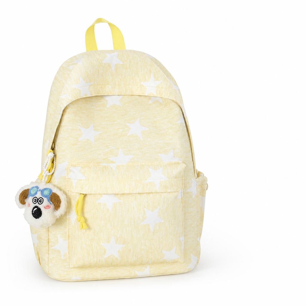 Lightweight Star-Print School Backpack (Multiple Pockets)