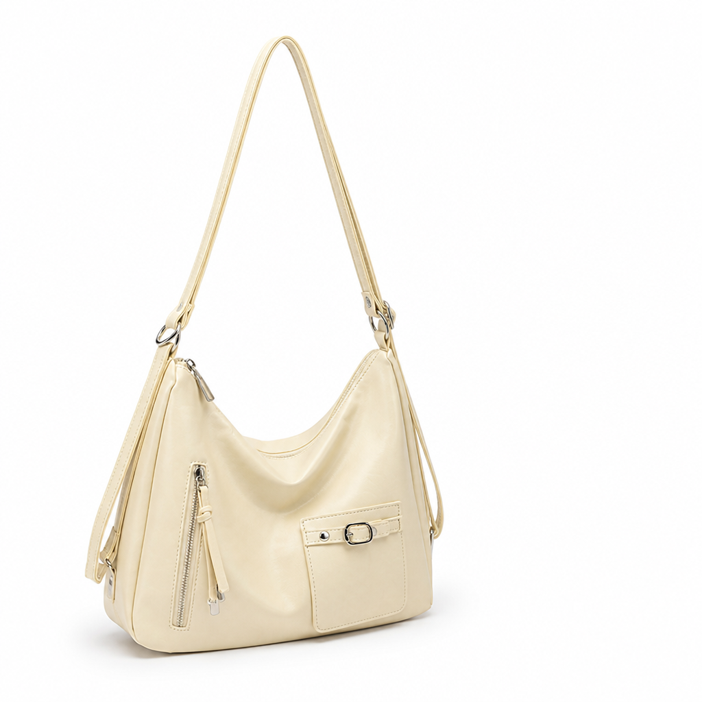 Lightweight Synthetic Leather Sling Bag (Adjustable Padded Strap)