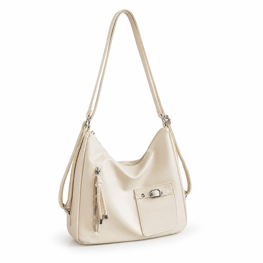 Lightweight Synthetic Leather Sling Bag (Adjustable Padded Strap)