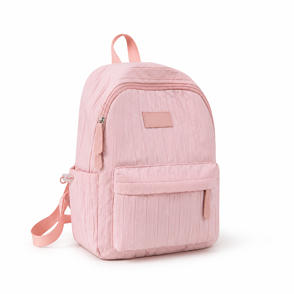 Lightweight Textured Multiple-Pocket School Backpack