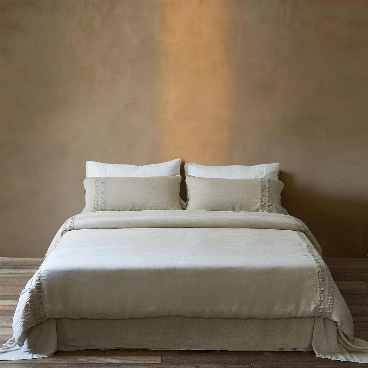 Linen Bedding Set Stonewashed Breathable Duvet Cover & Pillowcases