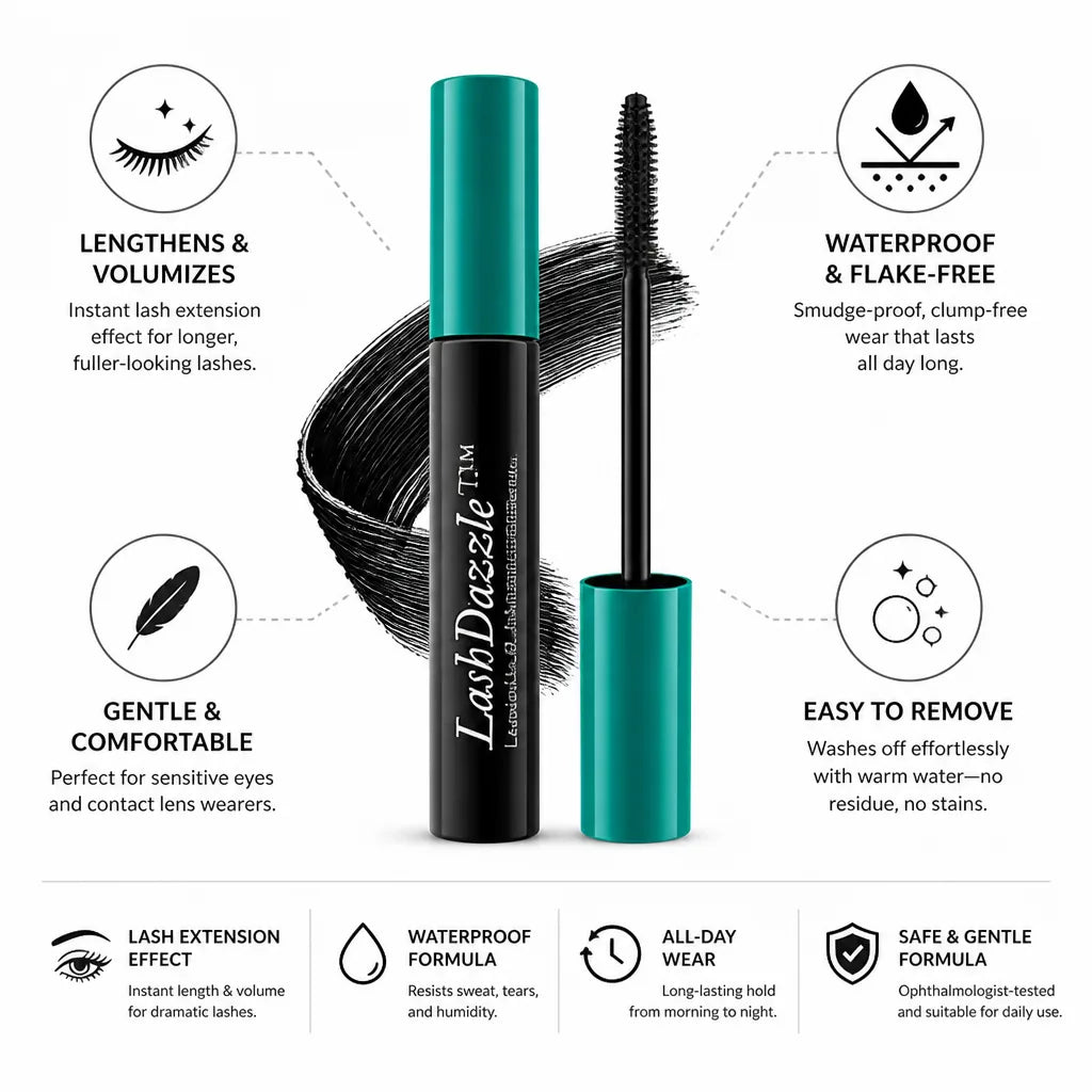 Liquid Mascara Lash-Extension Effect Waterproof & Flake-Free