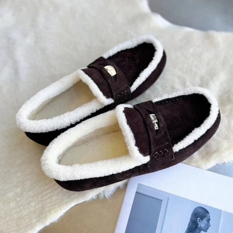 Loafers Cow Suede Wool-Lined Slip-On