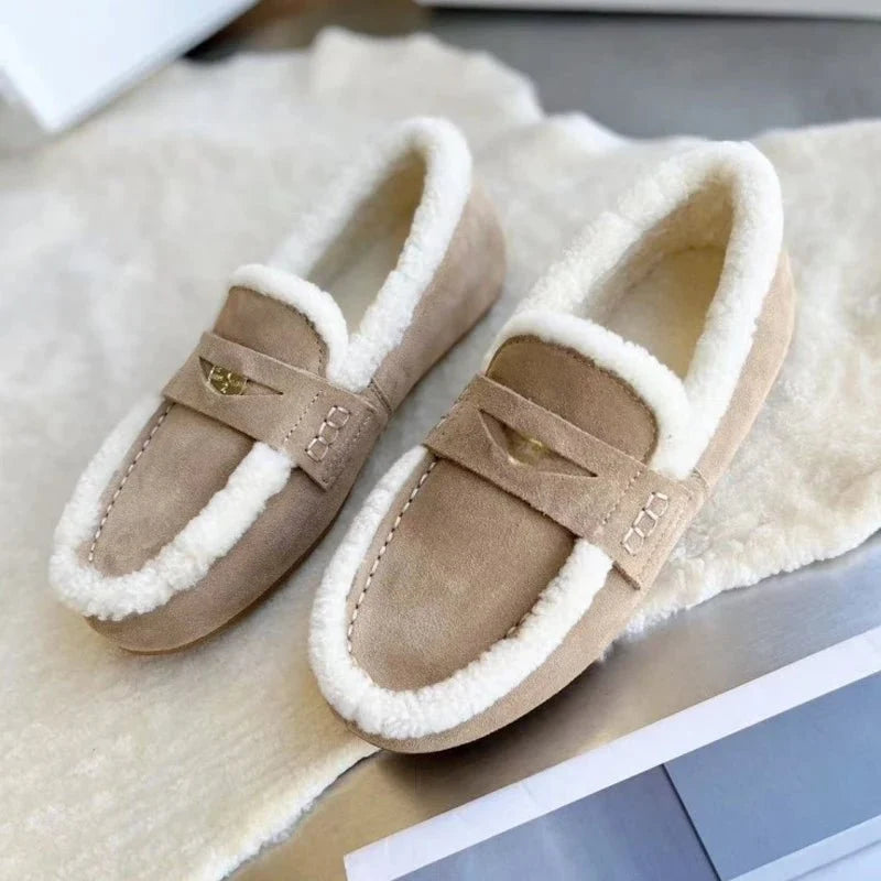 Loafers Cow Suede Wool-Lined Slip-On