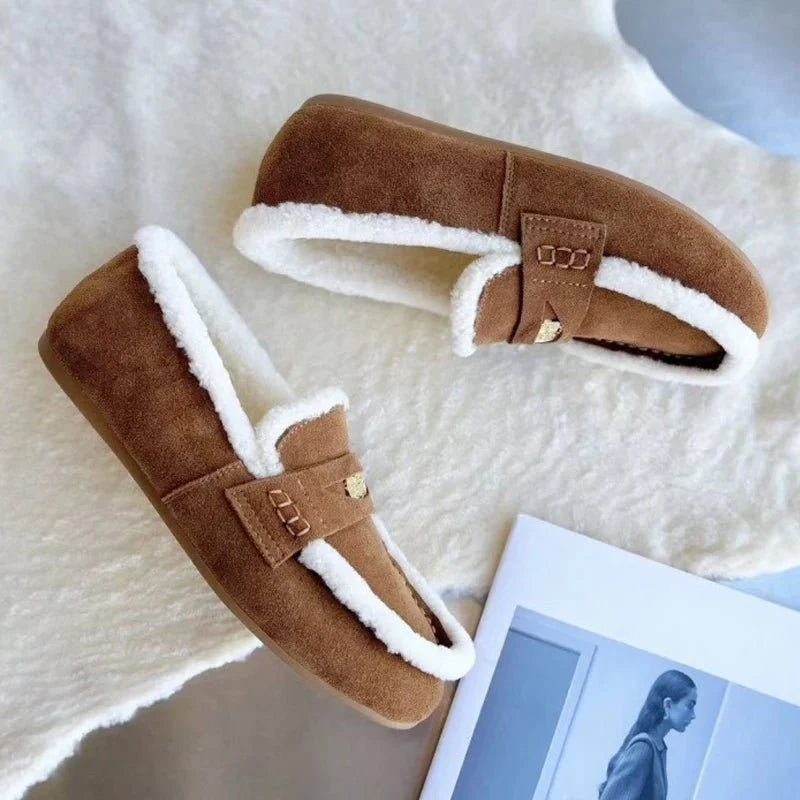 Loafers Cow Suede Wool-Lined Slip-On