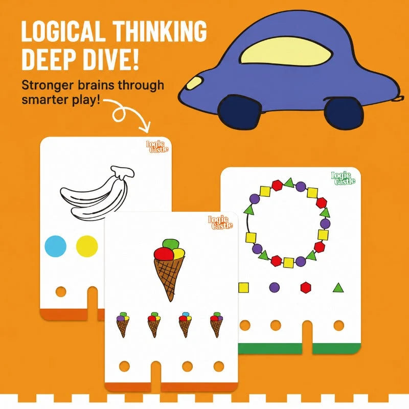 Logic Puzzle Game Screen-Free Self-Correcting Travel Toy
