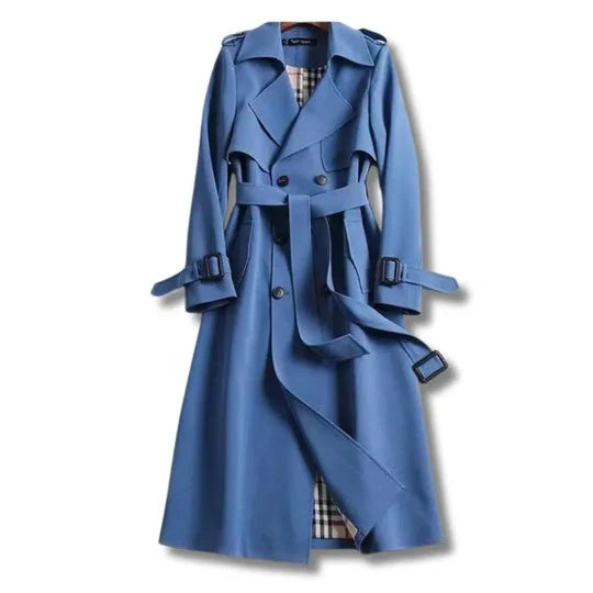 Long Trench Coat Adjustable Waist & Cuffs