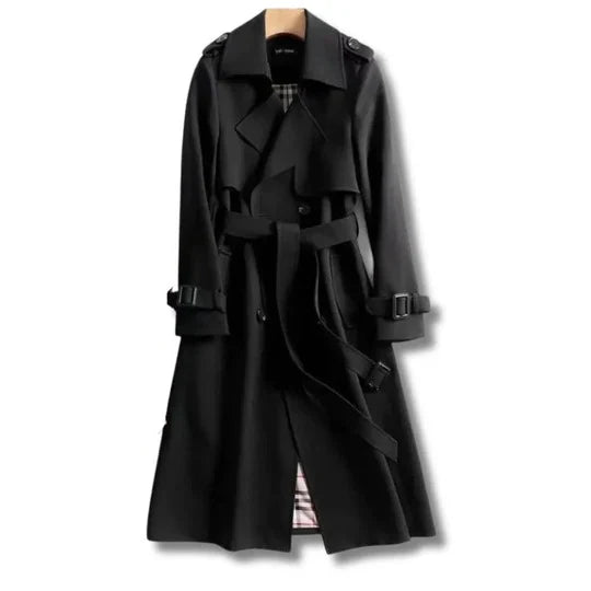 Long Trench Coat Adjustable Waist & Cuffs