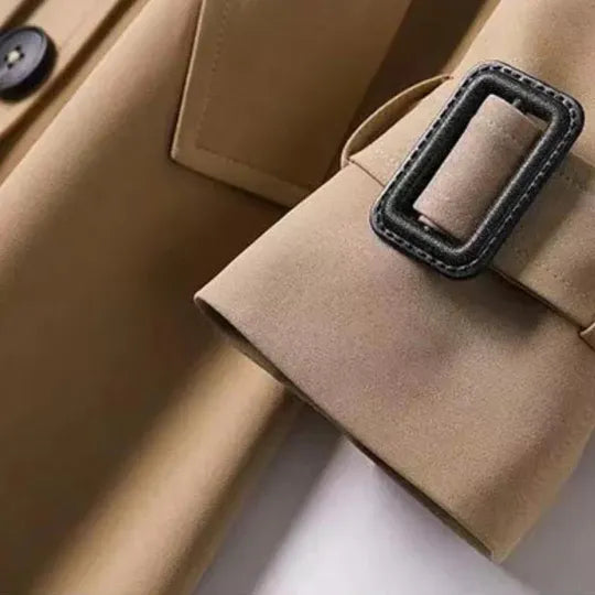 Long Trench Coat Adjustable Waist & Cuffs
