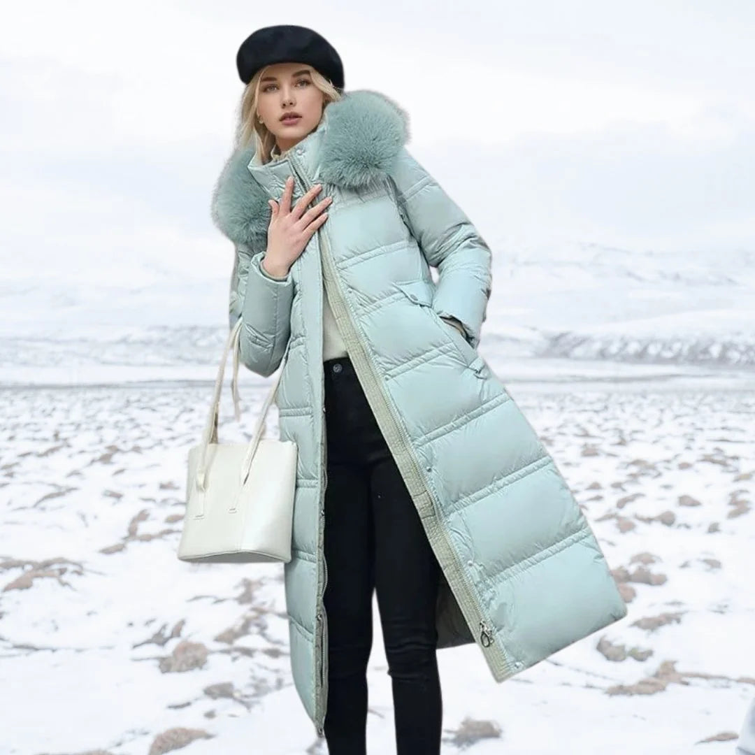Longline Puffer Coat Padded Insulation Full Zip