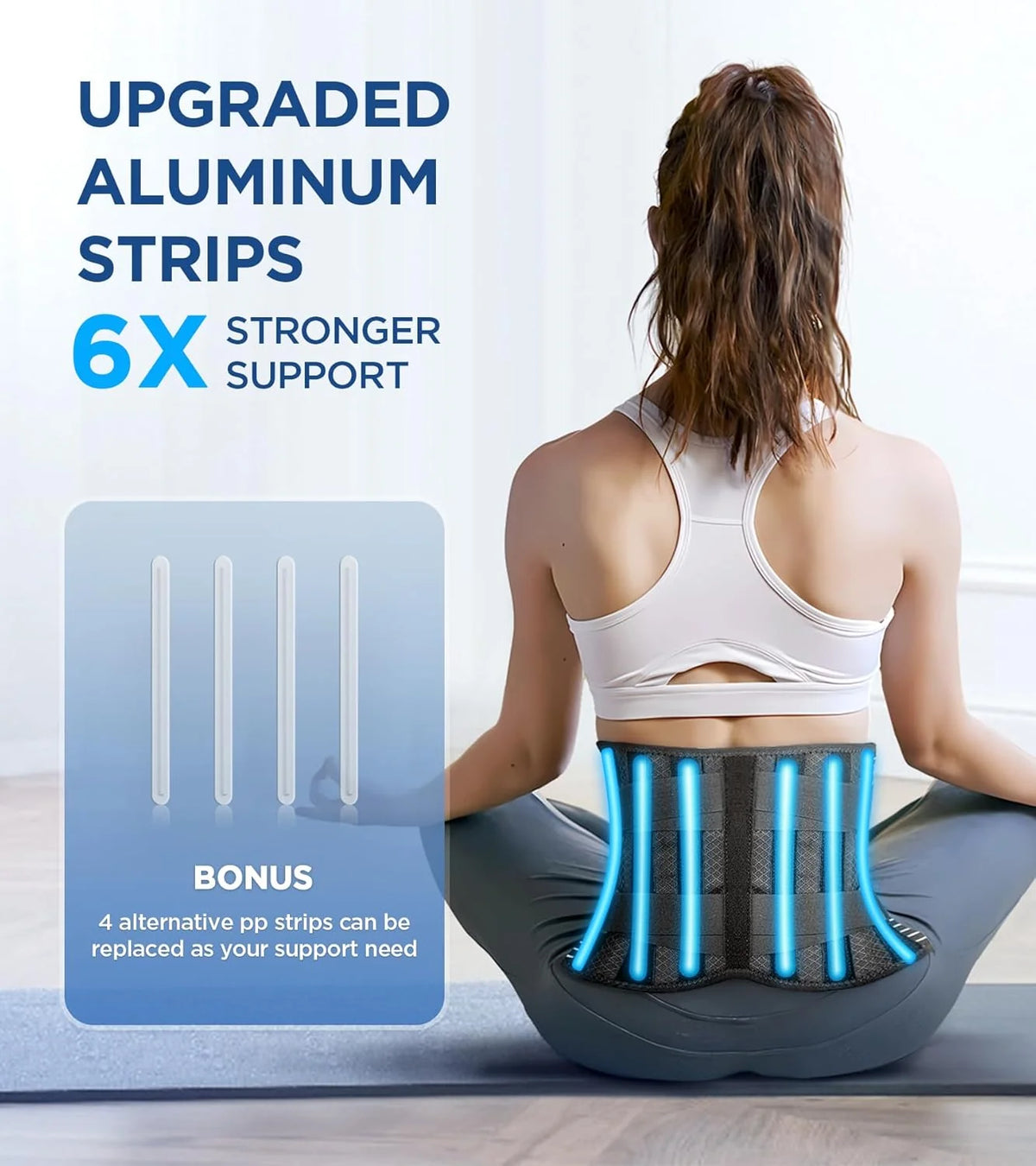 Lumbar Support Belt 3D Massage Pad Adjustable Fit