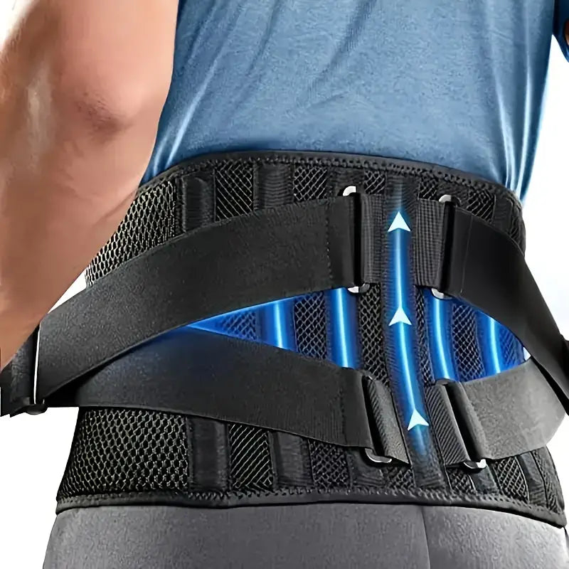 Lumbar Support Belt 3D Massage Pad Adjustable Fit