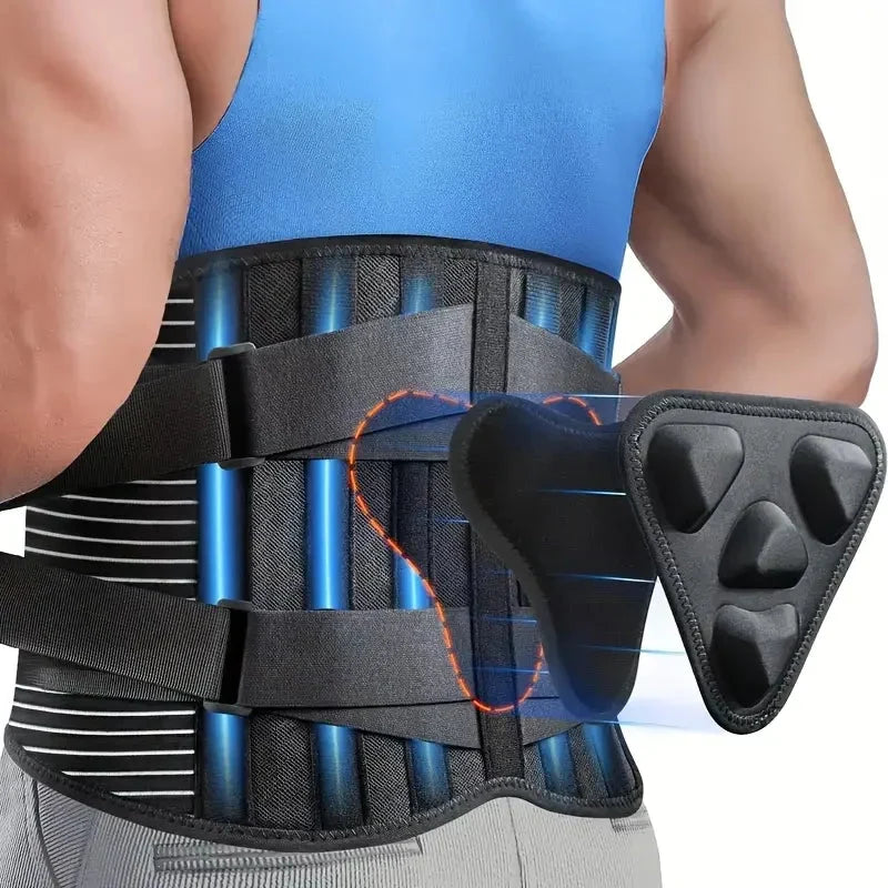 Lumbar Support Brace Adjustable Compression Six Support Strips