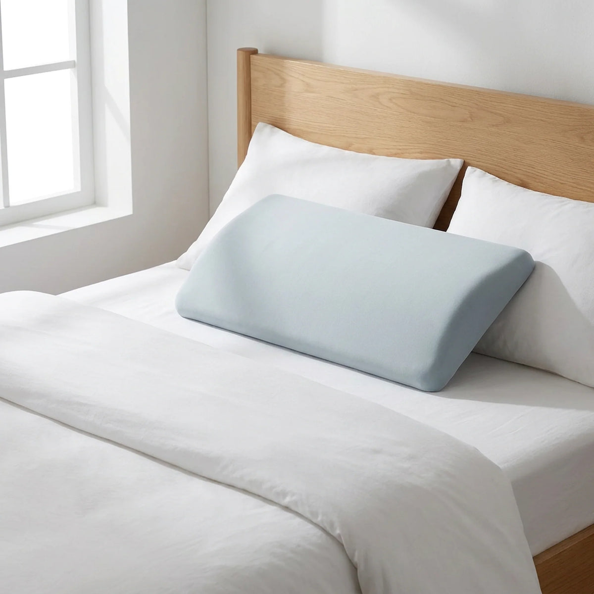 Lumbar Support Pillow Slow-Rebound Memory Foam & Tapered Edge