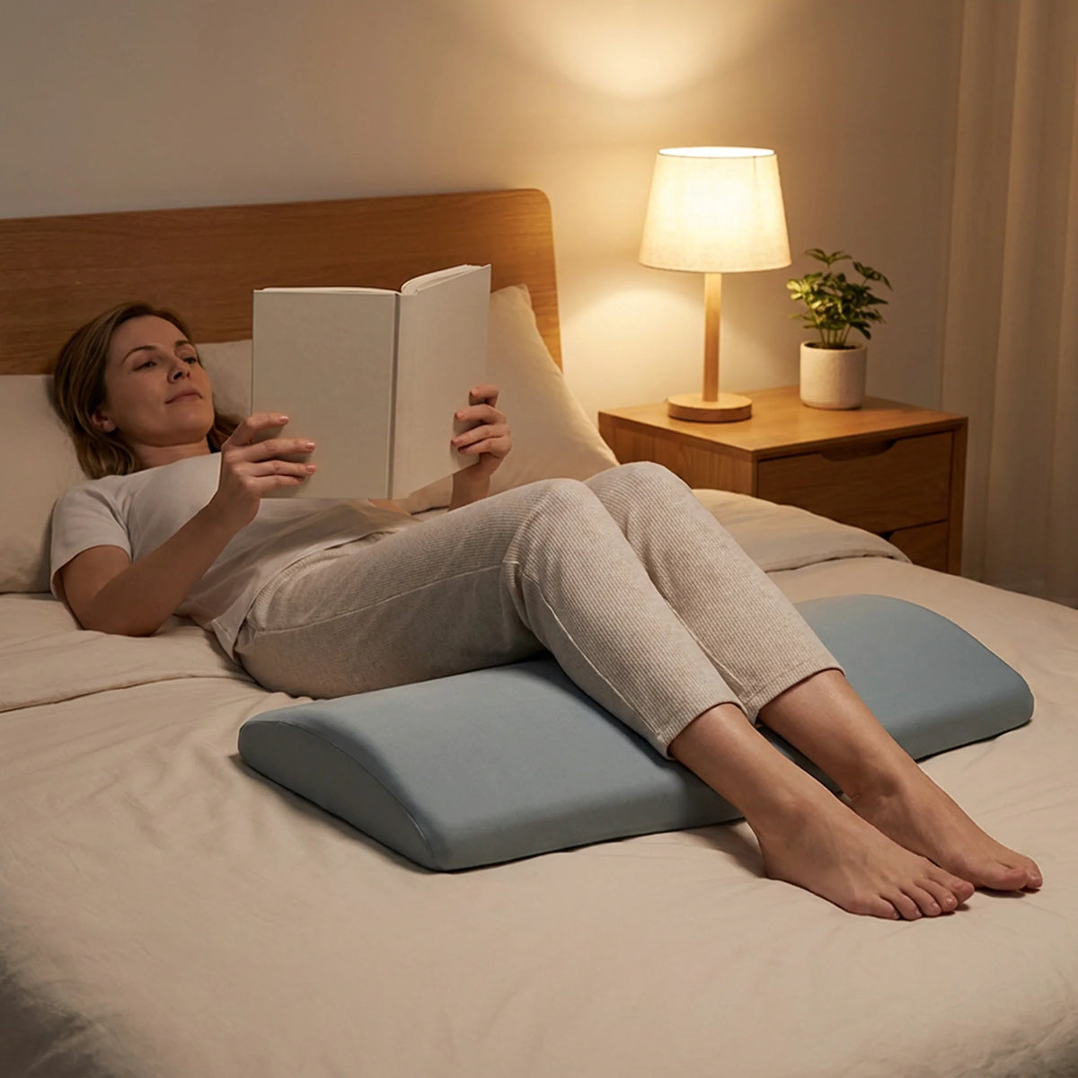 Lumbar Support Pillow Slow-Rebound Memory Foam & Tapered Edge