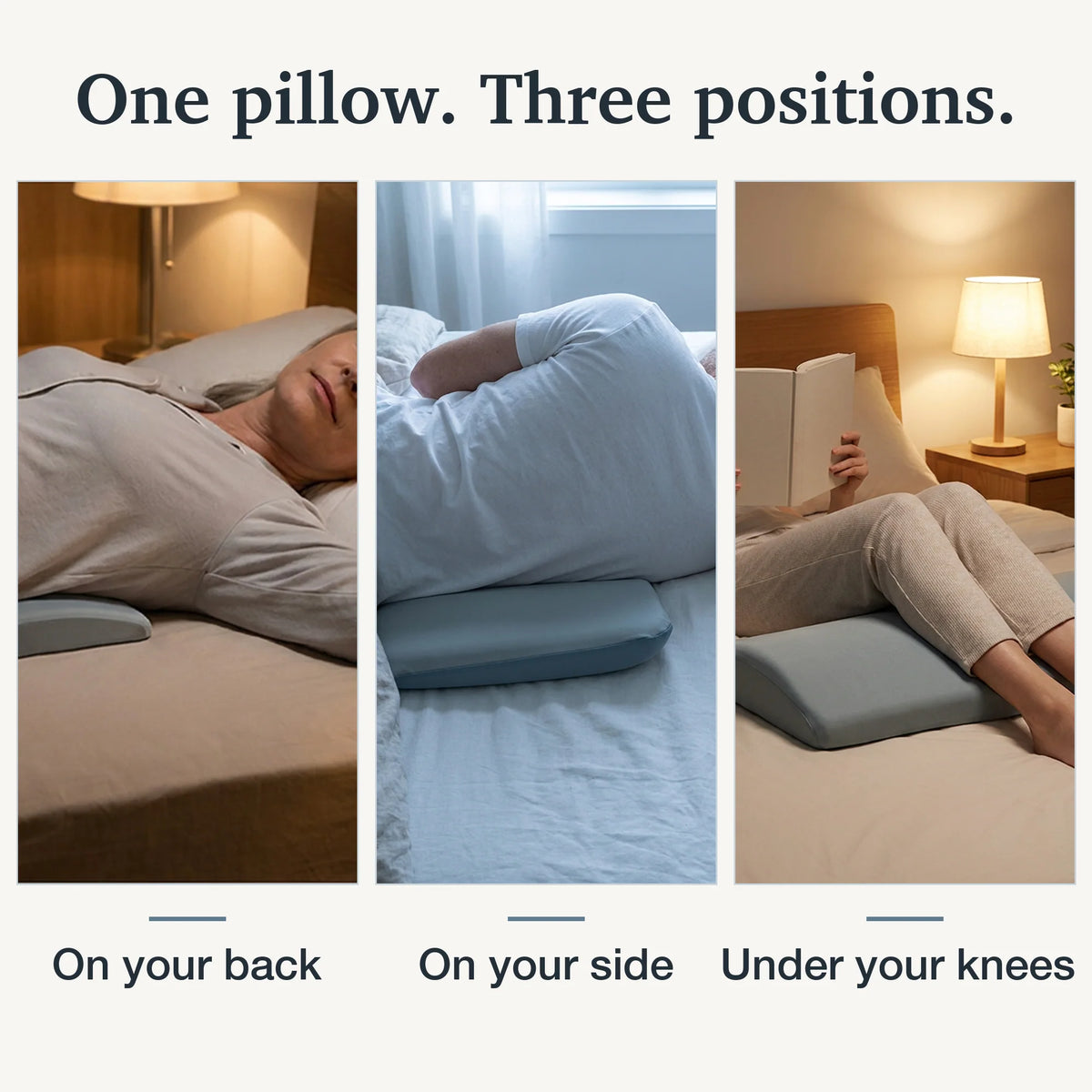 Lumbar Support Pillow Slow-Rebound Memory Foam & Tapered Edge