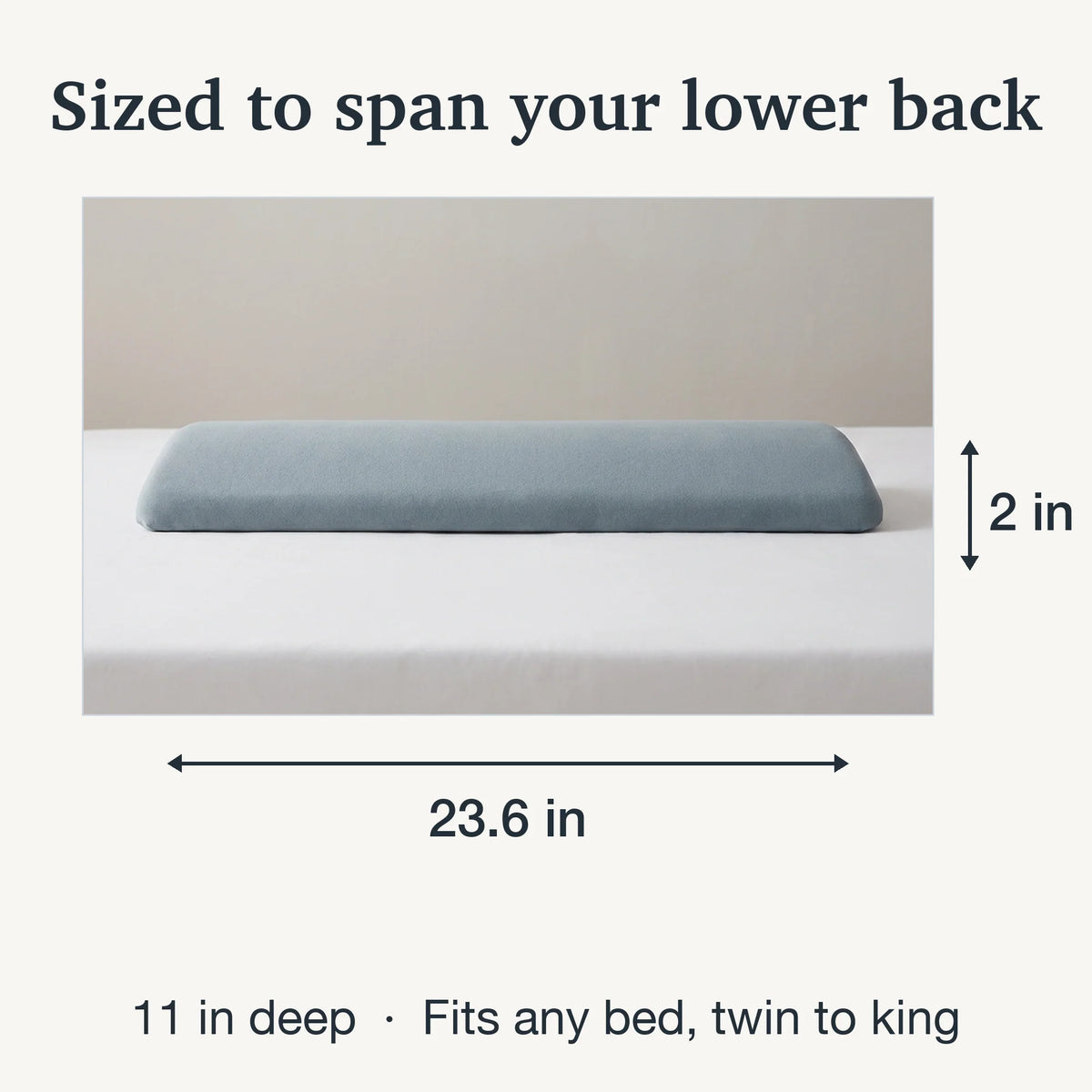 Lumbar Support Pillow Slow-Rebound Memory Foam & Tapered Edge