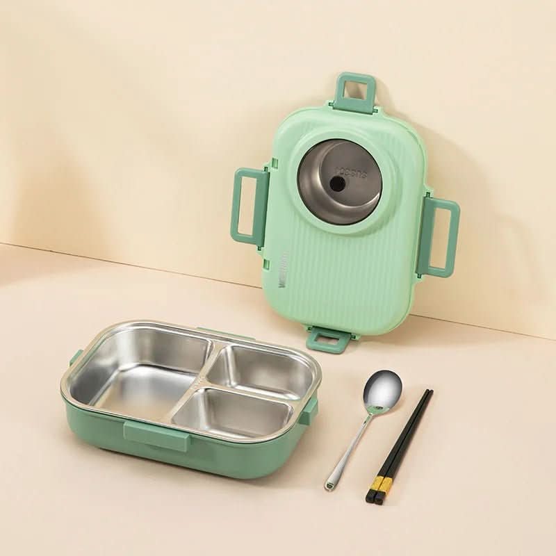Lunch Box Stainless Steel Leak-Proof Lid 3 Compartments