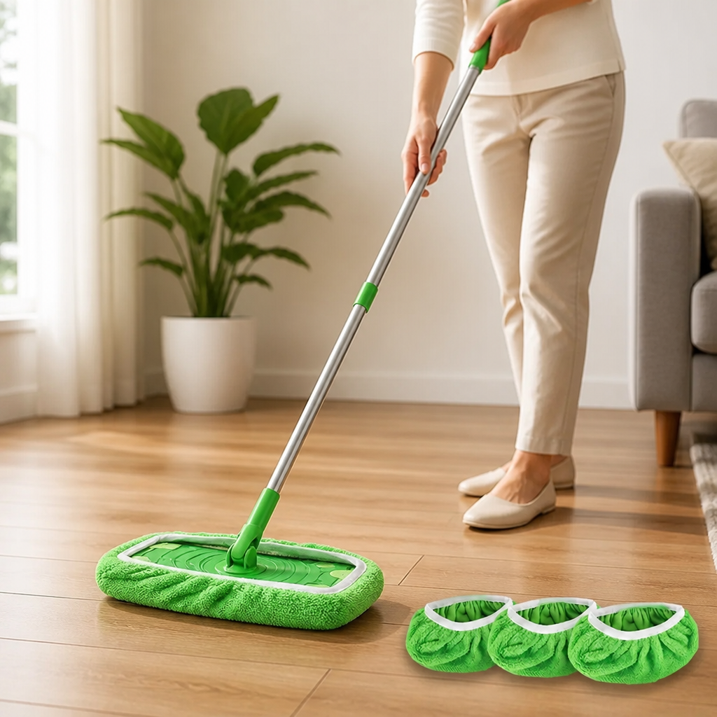 Machine-Washable Reusable Microfiber Mop Pads (Fits 10-Inch Mops)