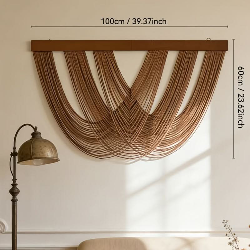 Macramé Wall Hanging Handwoven Cotton Lightweight 39.4 × 23.6 Inches