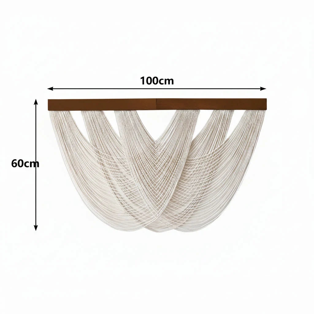 Macramé Wall Hanging Handwoven Cotton Lightweight 39.4 × 23.6 Inches