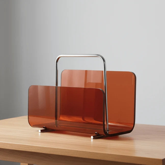 Magazine Holder Transparent Acrylic Space-Saving Storage