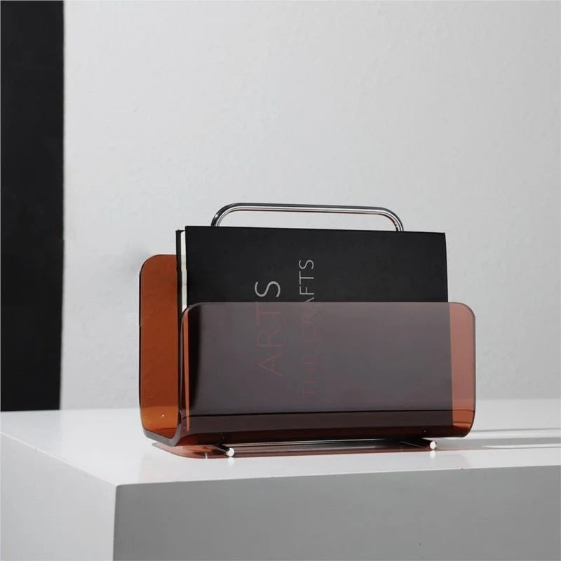 Magazine Holder Transparent Acrylic Space-Saving Storage