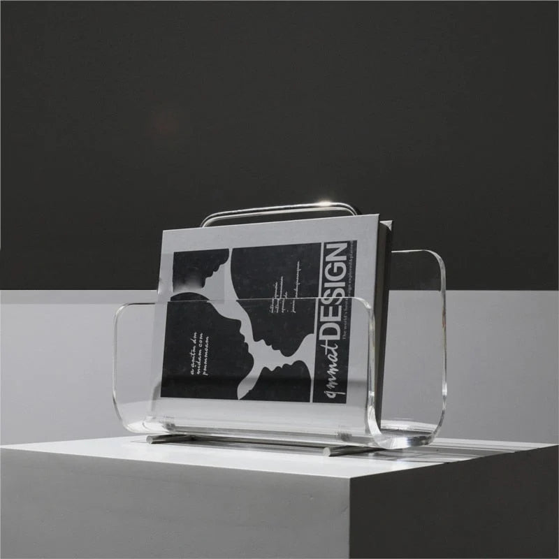 Magazine Holder Transparent Acrylic Space-Saving Storage