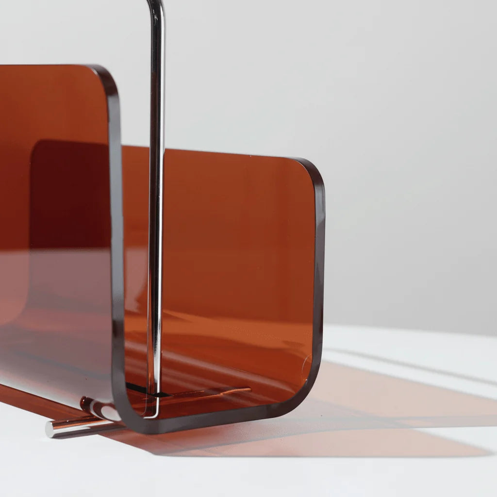 Magazine Holder Transparent Acrylic Space-Saving Storage