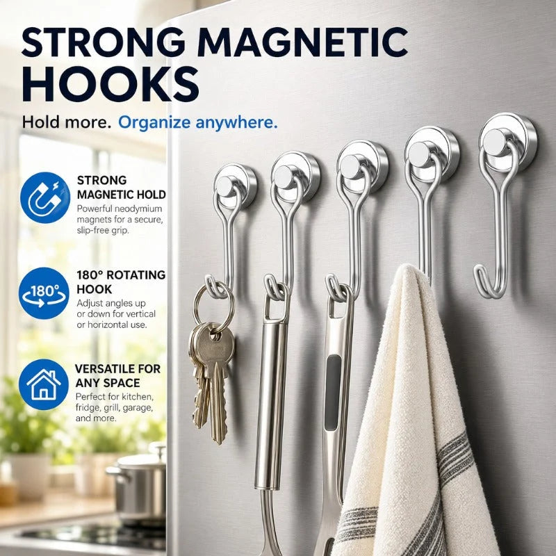 Magnetic Hooks Neodymium 180° Rotating