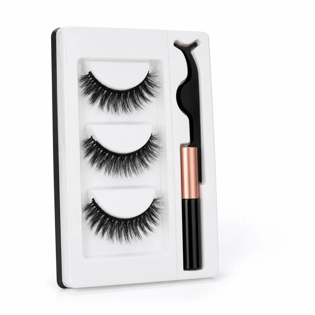 Magnetic Lashes Kit Reusable No Glue Ultra-Fine Eyeliner