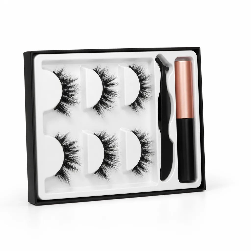 Magnetic Lashes Kit Reusable No Glue Ultra-Fine Eyeliner
