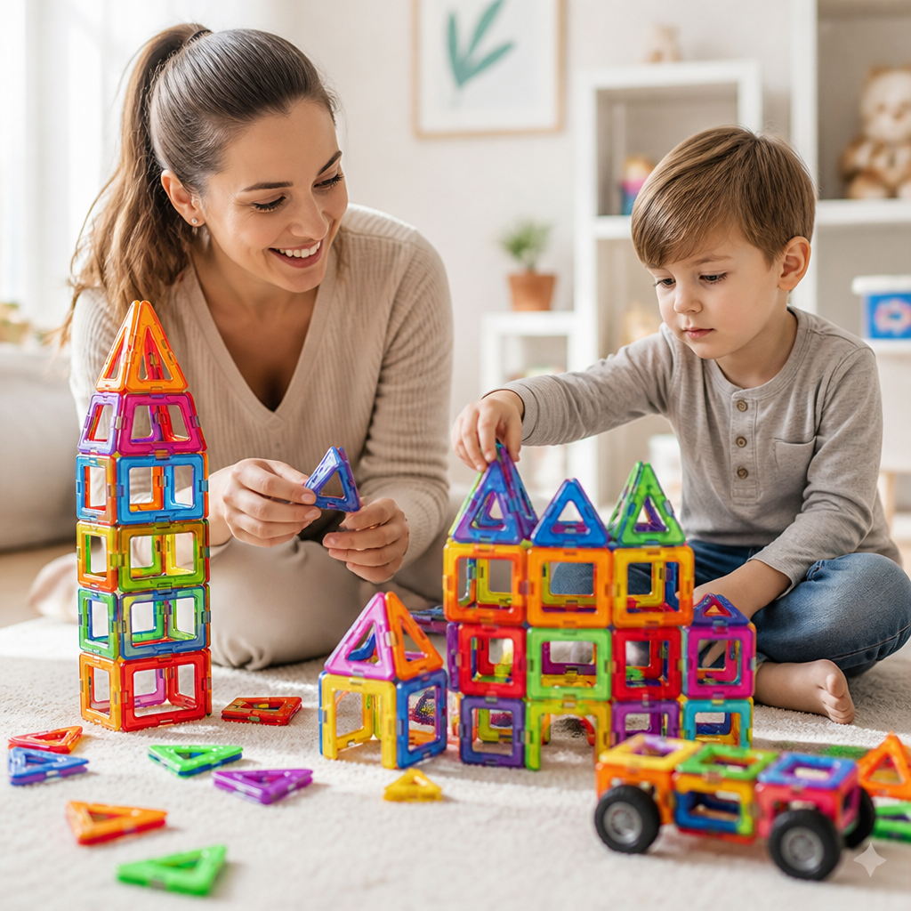 Magnetic STEM Building Blocks Set (Up to 148 Pieces)