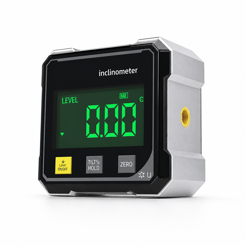 Magnetic Side & Laser-Guided Digital Inclinometer