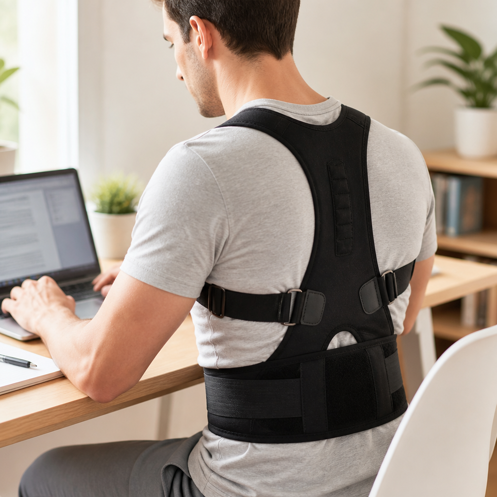 Magnetic Therapy Posture-Correcting Back Support Brace
