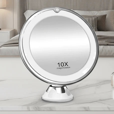 Makeup Mirror 10X Magnification Adjustable LED Portable Design