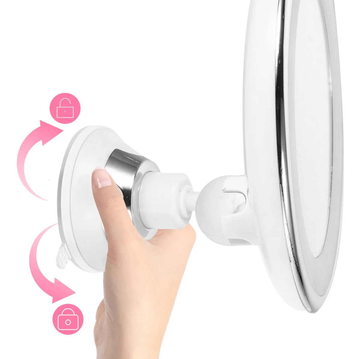 Makeup Mirror 10X Magnification Adjustable LED Portable Design